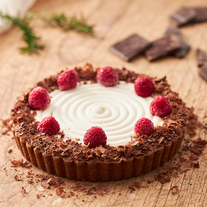 ピキタン手作り糖質制限チョコレートとフランボワーズのタルト