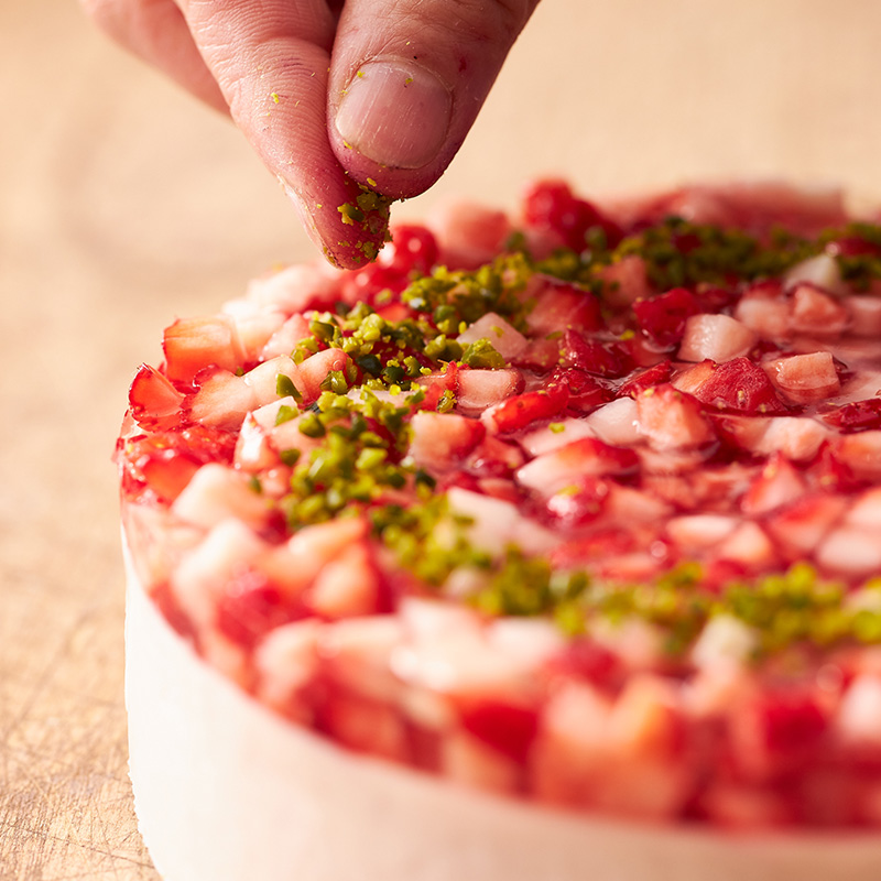 ピキタン手作り糖質制限いちごのレアチーズケーキ