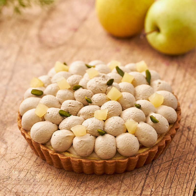 ピキタン手作り糖質制限りんごと紅茶のタルト